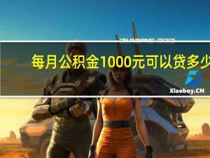 每月公积金1000元可以贷多少