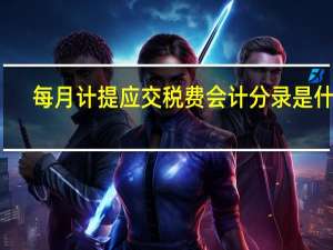 每月计提应交税费会计分录是什么