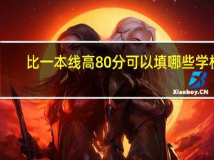 比一本线高80分可以填哪些学校