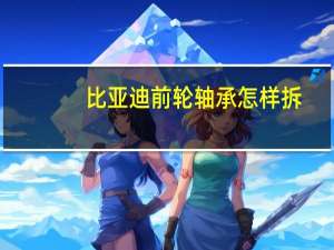 比亚迪前轮轴承怎样拆