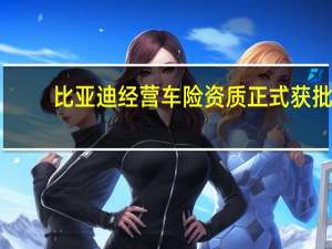 比亚迪经营车险资质正式获批：提供个性化、差异化风险保障方案