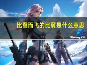 比翼而飞的比翼是什么意思