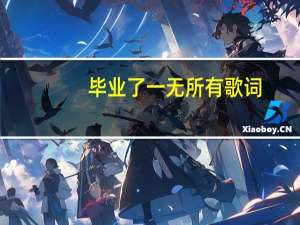 毕业了一无所有歌词（毕业了一无所有简介）