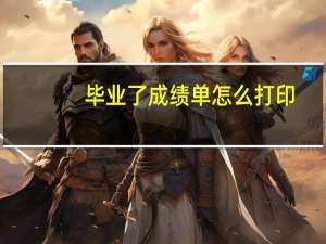 毕业了成绩单怎么打印