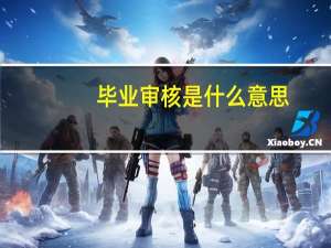 毕业审核是什么意思