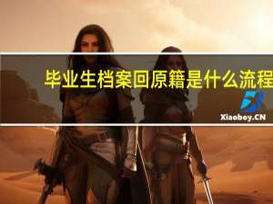毕业生档案回原籍是什么流程