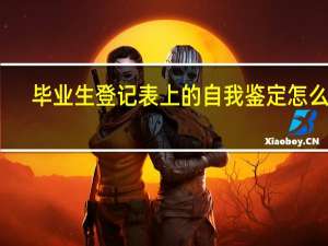 毕业生登记表上的自我鉴定怎么写
