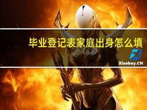 毕业登记表家庭出身怎么填