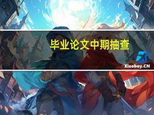 毕业论文中期抽查