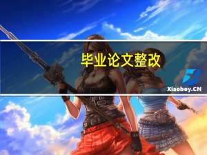 毕业论文整改