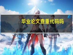 毕业论文查重代码吗