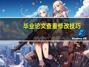 毕业论文查重修改技巧
