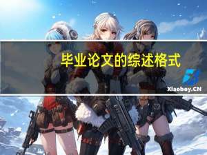 毕业论文的综述格式