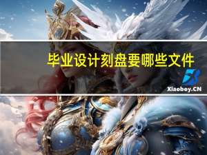 毕业设计刻盘要哪些文件