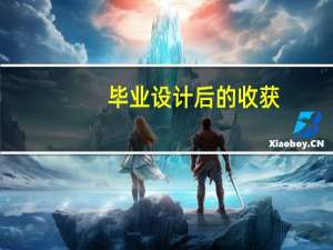 毕业设计后的收获