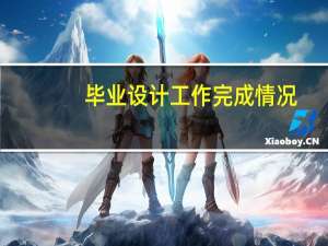 毕业设计工作完成情况