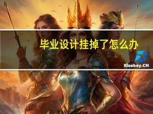 毕业设计挂掉了怎么办