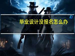 毕业设计没报名怎么办