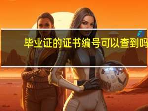 毕业证的证书编号可以查到吗