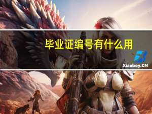 毕业证编号有什么用