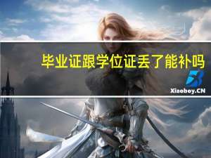 毕业证跟学位证丢了能补吗