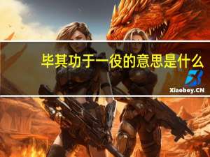 毕其功于一役的意思是什么（毕其功于一役的意思）