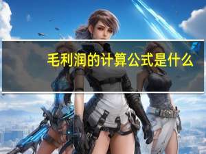 毛利润的计算公式是什么
