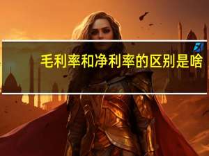 毛利率和净利率的区别是啥（毛利率和净利率的区别是啥）