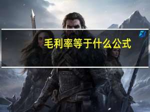 毛利率等于什么公式（毛利率）