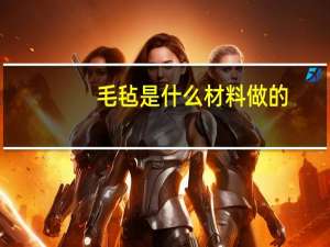 毛毡是什么材料做的（毛毡是什么）