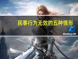 民事行为无效的五种情形