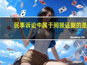 民事诉讼中属于间接证据的是