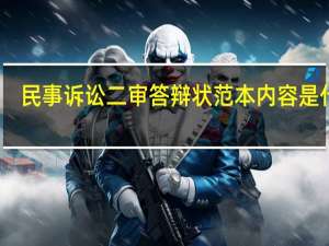 民事诉讼二审答辩状范本内容是什么