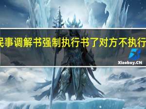 民事调解书强制执行书了对方不执行怎么办（民事调解书强制执行）
