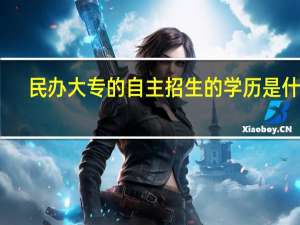 民办大专的自主招生的学历是什么