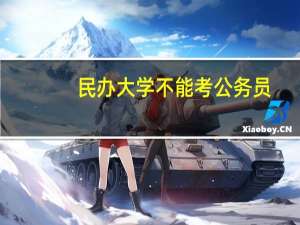 民办大学不能考公务员