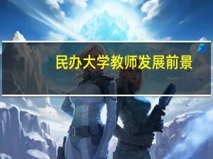 民办大学教师发展前景