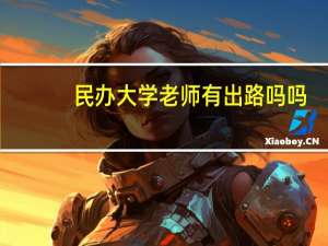 民办大学老师有出路吗吗
