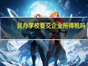 民办学校要交企业所得税吗