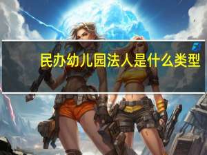 民办幼儿园法人是什么类型