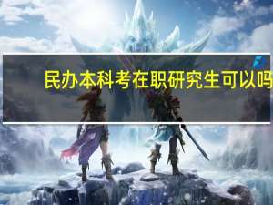民办本科考在职研究生可以吗