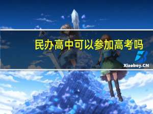 民办高中可以参加高考吗