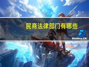 民商法律部门有哪些