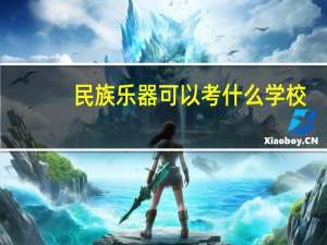 民族乐器可以考什么学校