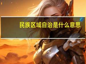 民族区域自治是什么意思