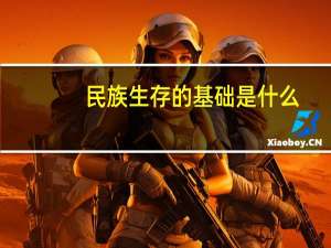 民族生存的基础是什么
