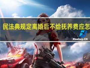 民法典规定离婚后不给抚养费应怎么办