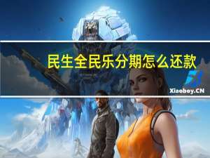 民生全民乐分期怎么还款
