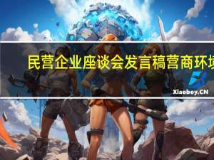 民营企业座谈会发言稿营商环境（民营企业座谈会发言稿）