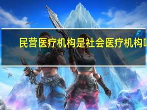 民营医疗机构是社会医疗机构吗